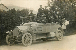 Voiron * Carte Photo * Autobus Bus Car Autocar Eugène MARTIN * Tourisme Route Des Cols Du Massif De L'isère - Voiron