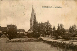 Beaufort * Route Et Vue Sur L'église Du Village - Beaufort