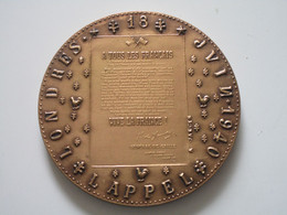 Médaille De Table - APPEL DU 10 JUIN 1940 - Francia