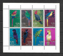 Oman 1972 Birds - Parrots Sheetlet MNH (DMS14) - Gufi E Civette