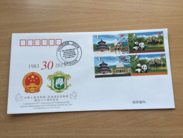 Côte D'Ivoire Ivory Coast Elfenbeinküste 2013 FDC Chine China Relations Panda Elefanten Elephants Fauna Joint Issue - Elefanten