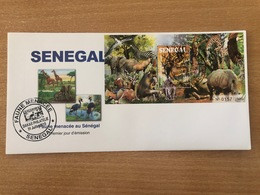 Sénégal 2015 FDC Mi. Bl. 109 Faune Menacée Du Sénégal Fauna Elefant Elephant Girafe Canard Duck Aigle Eagle Bird Oiseau - Autres & Non Classés