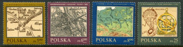 POLAND 1982 Historic Maps MNH / ** Michel 2844-47 - Unused Stamps