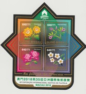 Guiné Bissau 2018 Mi. Bl. ? Foil Macao Flora Flore Flowers Blüten Fleurs Rose - Guinée-Bissau