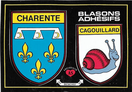 17 - CHARENTE - Blasons Adhésifs - Cagouillard ( L'escargot Des Charentes ) Cpm - Vierge - - Autres Communes