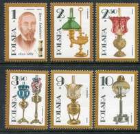 POLAND 1982 Lukasiewicz Centenary: Oil Lamps MNH / **.  Michel 2799-804 - Unused Stamps