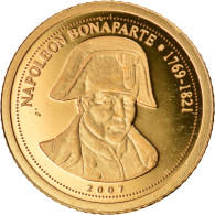 Monnaie, Congo, Napoléon Bonaparte, 1500 Francs CFA, 2007, FDC, Or - Congo (République Démocratique 1998)