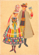 POLOGNE - Lot De 4 Cartes De D'une Pochette De Costumes Folklorique POLONAIS - Lowwicz - Cieszyn - Kurpie - Lublin - Pologne