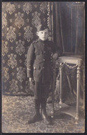 PHOTO MONTEE - ENFANT SOLDAT ARMEE BELGE ( Cadet ?) " JOSEPH VANDENBERGHE " 1919 - Ancianas (antes De 1900)