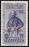 ITALY ITALIA CASTELROSSO 1932 GARIBALDI 5 + 1 LIRE (Sass. 39) NUOVO MNH ** OFFERTA! - Castelrosso