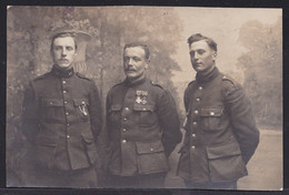 PHOTO MONTEE - 3 SOLDATS ARMEE BELGE - Monsieur à Gauche Blanckaert Jerome - Oud (voor 1900)