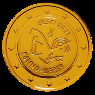 ESTONIE 2021 - PEUPLE FINNO OUGRIEN - 2 Euros Commemorative Plaquée Or - Estonie