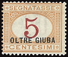 ITALY ITALIA OLTRE GIUBA 1925 SEGNATASSE 5 CENT. (Sass. 1) NUOVO MNH ** OFFERTA! - Oltre Giuba