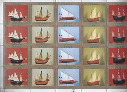 Tuberculosis. Tuberkulose. Sheet 20 Boat Vignettes From Navy Museum. Caravels And Ships 15th And 16th Centuries. Rare - Emisiones Locales