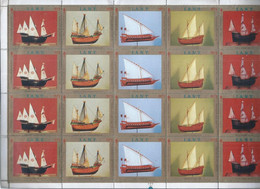 Tuberculosis. Tuberkulose. Sheet 20 Boat Vignettes From Navy Museum. Caravels And Ships 15th And 16th Centuries. Rare - Lokale Uitgaven