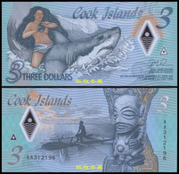 Cook Islands 3 Dollars, (2021), AA Prefix, Polymer, UNC - Cookeilanden