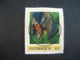 Österreich Pers.BM- Flughund Gebraucht Mit Stempel Rankweil - Personalisierte Briefmarken