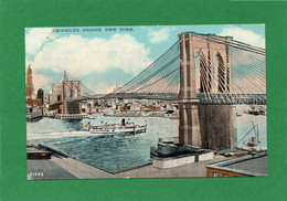 NEW YORK CITY - Brooklyn Bridge From N.Y. City - Publ. The Rotograph Co. G5b LIRE CPA - Brücken Und Tunnel