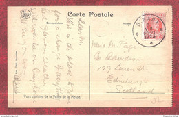 La Meuse Et Les Rochers De Neuviau - Wépion Used Good Dinant Postmark 1923 POSTAL HISTORY - Namur