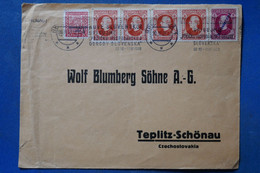 Z18   SLOVAQUIE  BELLE LETTRE   1939 POUR TEPLITZ TCHECOSLOVAQUIE+ SURCHARGE     + AFFRANCH. INTERESSANT - Covers & Documents