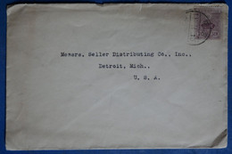 Z18   JAPON   BELLE LETTRE  RARE  1917     POUR  DETROIT USA  + AFFRANCH.INTERESSANT - Cartas & Documentos