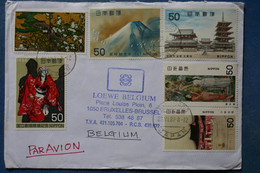 Z18   JAPON   BELLE LETTRE    1987 PAR AVION   TAMAGAWA POUR BRUSSEL   BELGIUM   + + AFFRANCH. PLAISANT - Lettres & Documents
