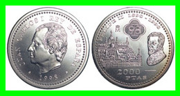 ESPAÑA MONEDA CONMEMORATIVA 2000 PTAS. 1998. PLATA. MUERTE DE FELIPE II. EL ESCORIAL. PESO: 18.2. Gr. DIÁMETRO: 33 - MM. - 2 000 Pesetas