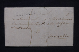BELGIQUE - Marque Postale De Ostende Sur Lettre Pour Bruxelles - L 104622 - 1794-1814 (French Period)