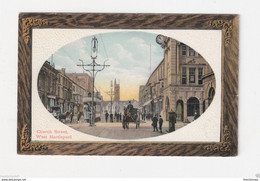 TRAM AND HORSE CARRIAGE ON CHURCH STREET WEST HARTLEPOOL DURHAM - Otros & Sin Clasificación