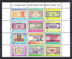 EX-PR-21-08 ARUBA. PAPER MONEY.. 2011. MICHEL 563-574 = 21.0 EURO. MNH**. STARTING PRICE APPROXIMATELY FACE VALUE. - West Indies