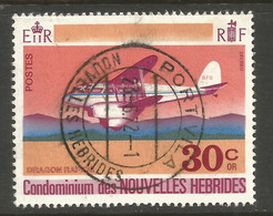 NEW HEBRIDES. 30c DRAGON RAPIDE. PORT VILA POSTMARK. - Oblitérés