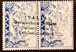 ITALY - CEFALONIA E ITACA 2 Dr. SAGGIO Soprastampa A Mano Capovolta - Firmato Diena E Sottoriva - Cat. 2500 Euro- MNH** - Cefalonia & Itaca