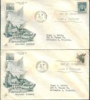 Animals     , Canada FDCs 1953 - Lettres & Documents