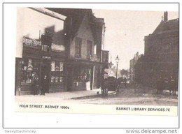 BARNET - HIGH STREET. 1880's. LIBRARY REPRINT - Hertfordshire