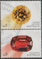 AUSTRALIA - USED 2017 $1.00 Rare Beauties - Jewels Se-tenant Pair - Golden Sapphire And Rhodonite - Used Stamps