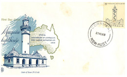 (YY 9 A) Australia FDC Cover - 1968  (1 Cover) Macquarie Lighthouse - Primeros Vuelos