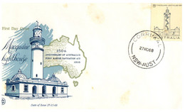 (YY 9 A) Australia FDC Cover - 1968  (1 Cover) Macquarie Lighthouse - First Flight Covers