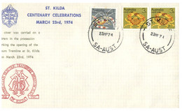 (YY 9 A) Australia FDC Cover - 1974  (1 Cover) St Kilda Centenary - First Flight Covers