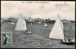 Perth, From Swan River - With New South Wales Emu Stamp 1900-1912 - Perth