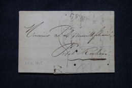 BELGIQUE - Marque Postale De Gend Sur Lettre En 1825 - L 104646 - 1815-1830 (Période Hollandaise)