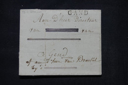 BELGIQUE - Marque Postale De Gand Sur Lettre En 1810 Pour Gand - L 104648 - 1794-1814 (Période Française)