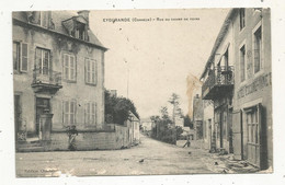 Cp , 19 , EYGURANDE , Rue Du CHAMP DE FOIRE ,commerce , Hôtel , Vins En Gros Et Sel , Voyagée 1912 - Eygurande