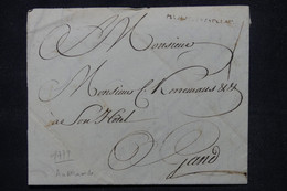 BELGIQUE - Marque Postale De Audenarde Sur Enveloppe Cachetée Pour Gand En 1779  - L 104682 - 1714-1794 (Pays-Bas Autrichiens)