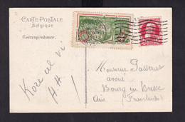 DDAA 168 - BELGIUM - VIGNETTE Congrès ESPERANTO ANTWERPEN 1911 S/Carte-Vue TP Grosse Barbe Vers France - Esperanto