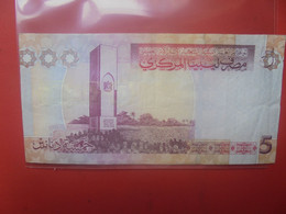 LIBYE 5 DINARS (Légende En Arabe) Circuler (B.24) - Libya