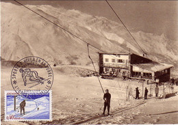 ANDORRE - CARTE MAXIMUM - SPORTS D'HIVER - 2 AVRIL 1968. - Maximumkaarten