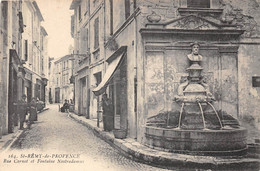 13-SAINT-REMY-DE-PROVENCE- RUE CARNOT ET FONTAINE NOSTRADAMUS - Saint-Remy-de-Provence