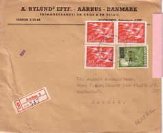 DANEMARK - AARHUS - LETTRE RECOMMANDEE - BEL AFFRANCHISSEMENT. - Machines à Affranchir (EMA)