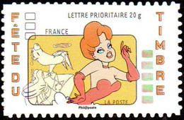 France N° 4150 ** Ou 161 Autoadhésif - Journée Du Timbre 2008 - Tex Avery - La Girl - Le Loup- Autocollant - Ungebraucht