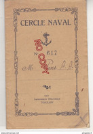 Au Plus Rapide Marine Nationale France Cercle Naval Toulon 1922 Carnet D'achats Commerce Dames De France ... - Bateaux